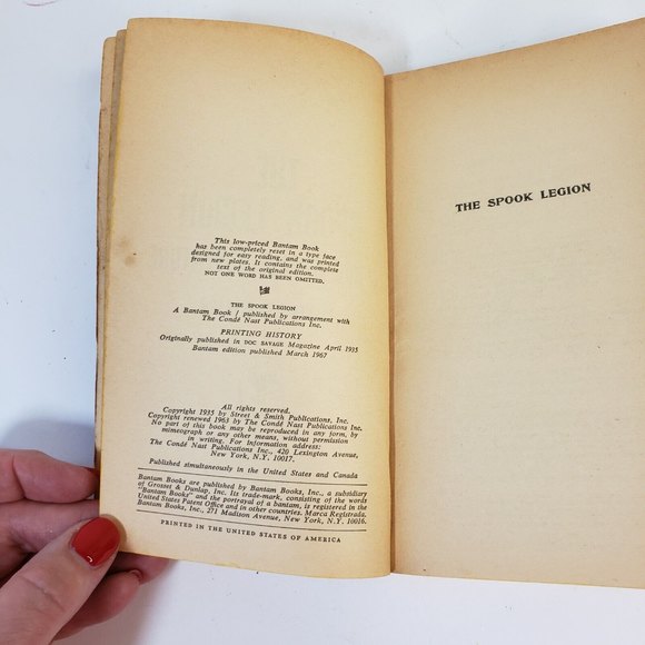 Vintage Sci Fi The Spook Legion Doc Savage#16 1967 1st Bantam Printing K Robeson - Picture 9 of 9